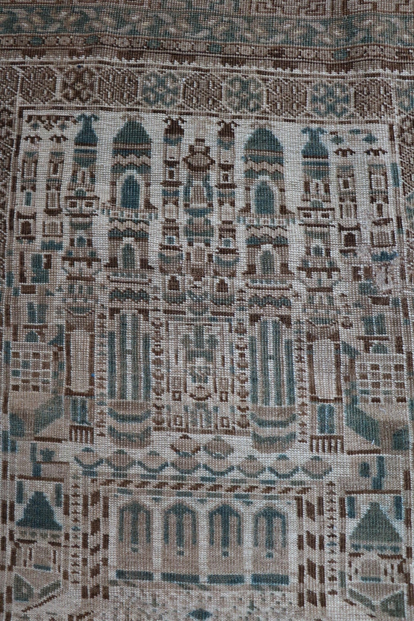 Vintage Ersari Handwoven Tribal Rug, J67469