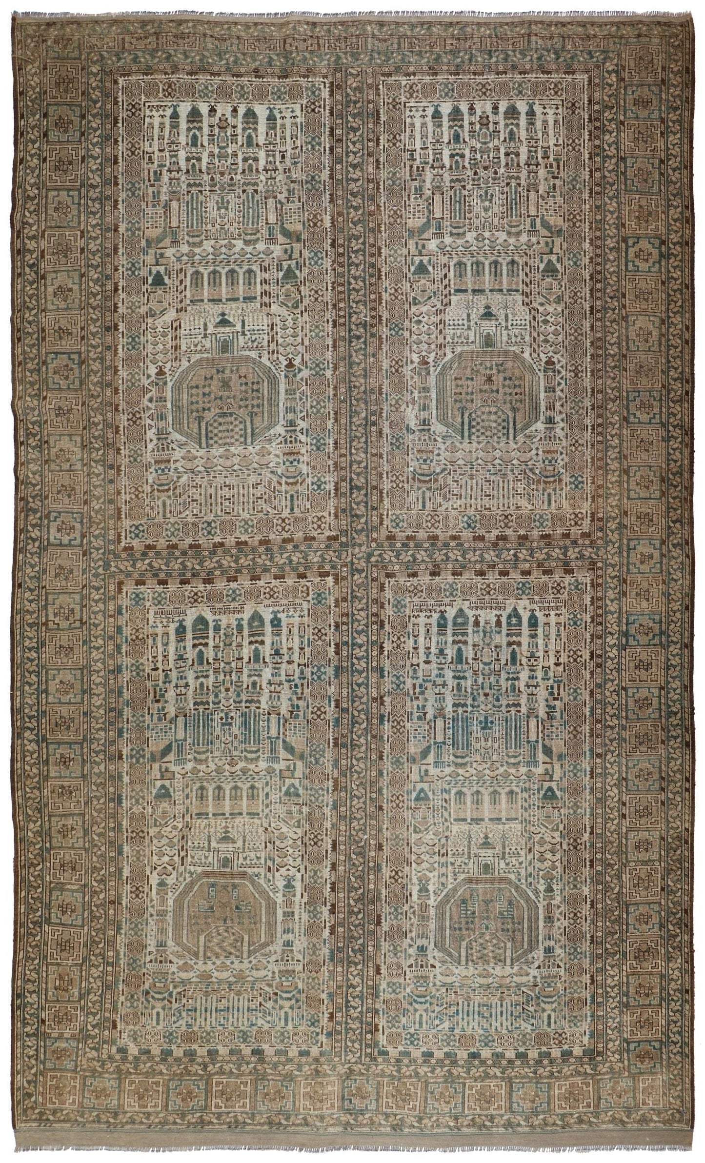 Vintage Ersari Handwoven Tribal Rug