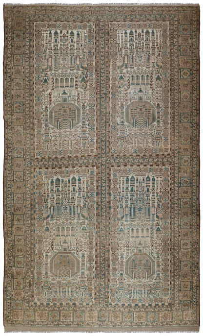 Vintage Ersari Handwoven Tribal Rug