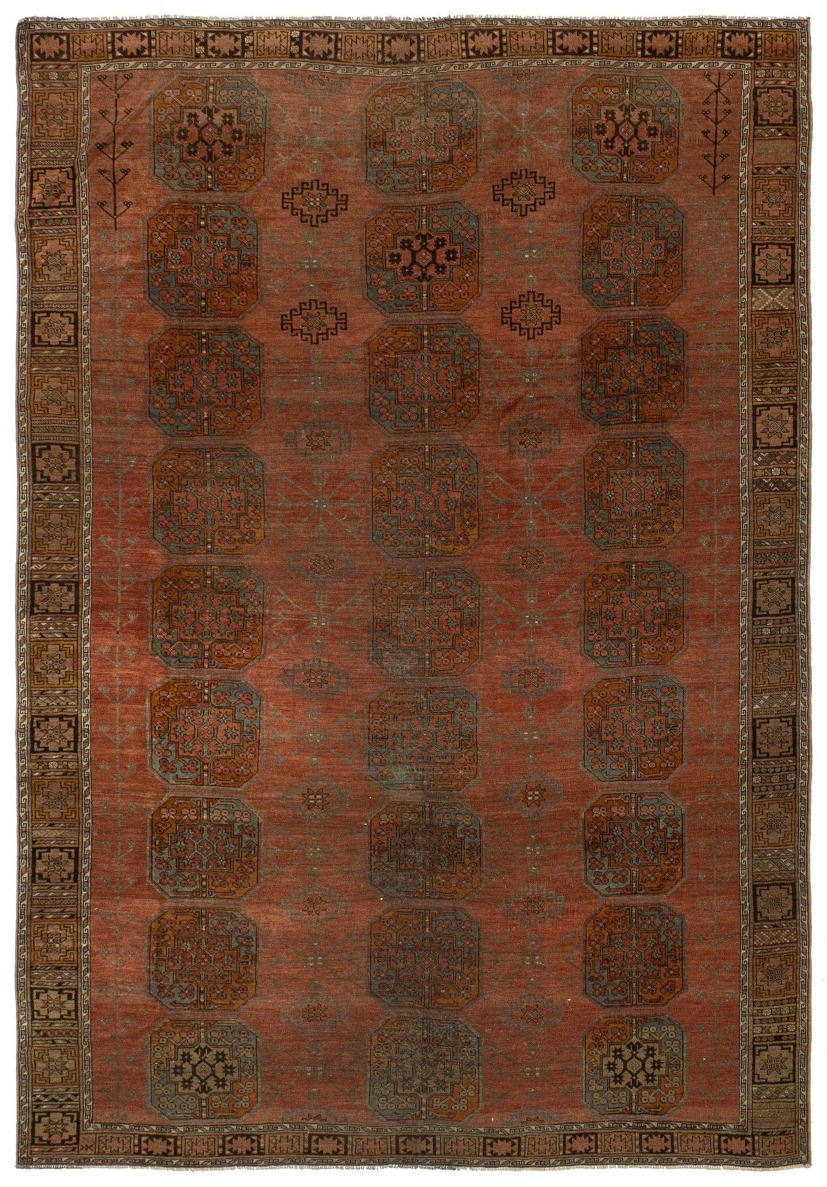 Vintage Ersari Handwoven Tribal Rug