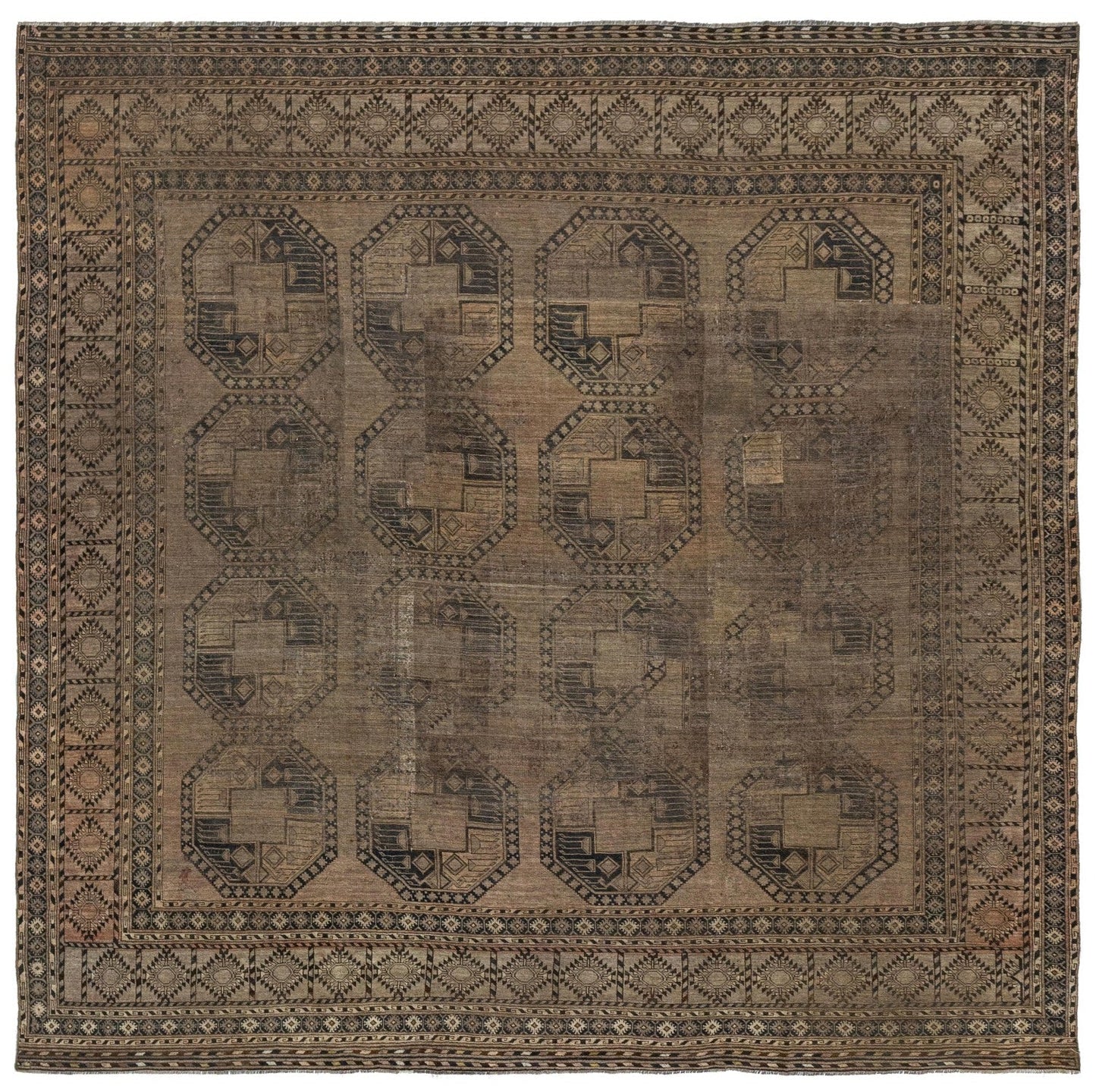 Vintage Ersari Handwoven Tribal Rug