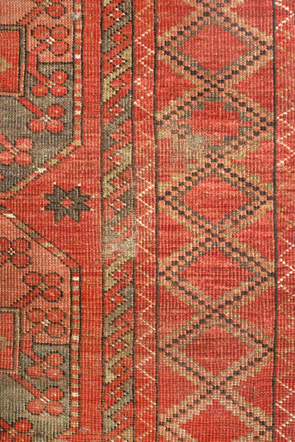 Vintage Ersari Handwoven Tribal Rug, J75792
