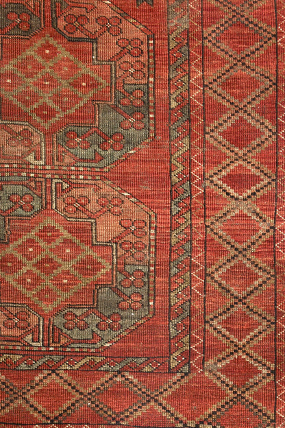 Vintage Ersari Handwoven Tribal Rug, J75792