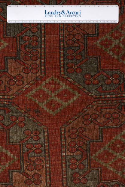 Vintage Ersari Handwoven Tribal Rug, J75792