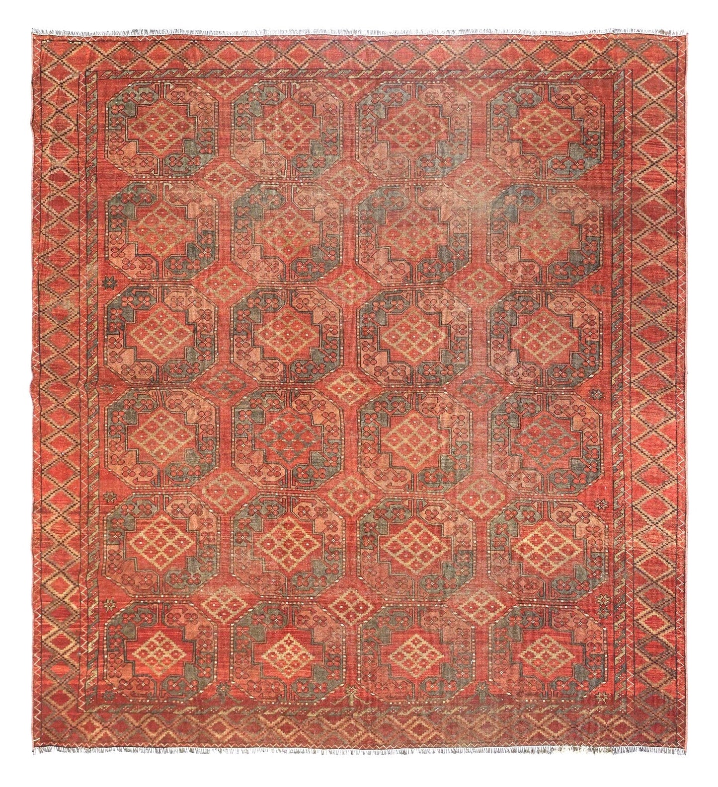 Vintage Ersari Handwoven Tribal Rug