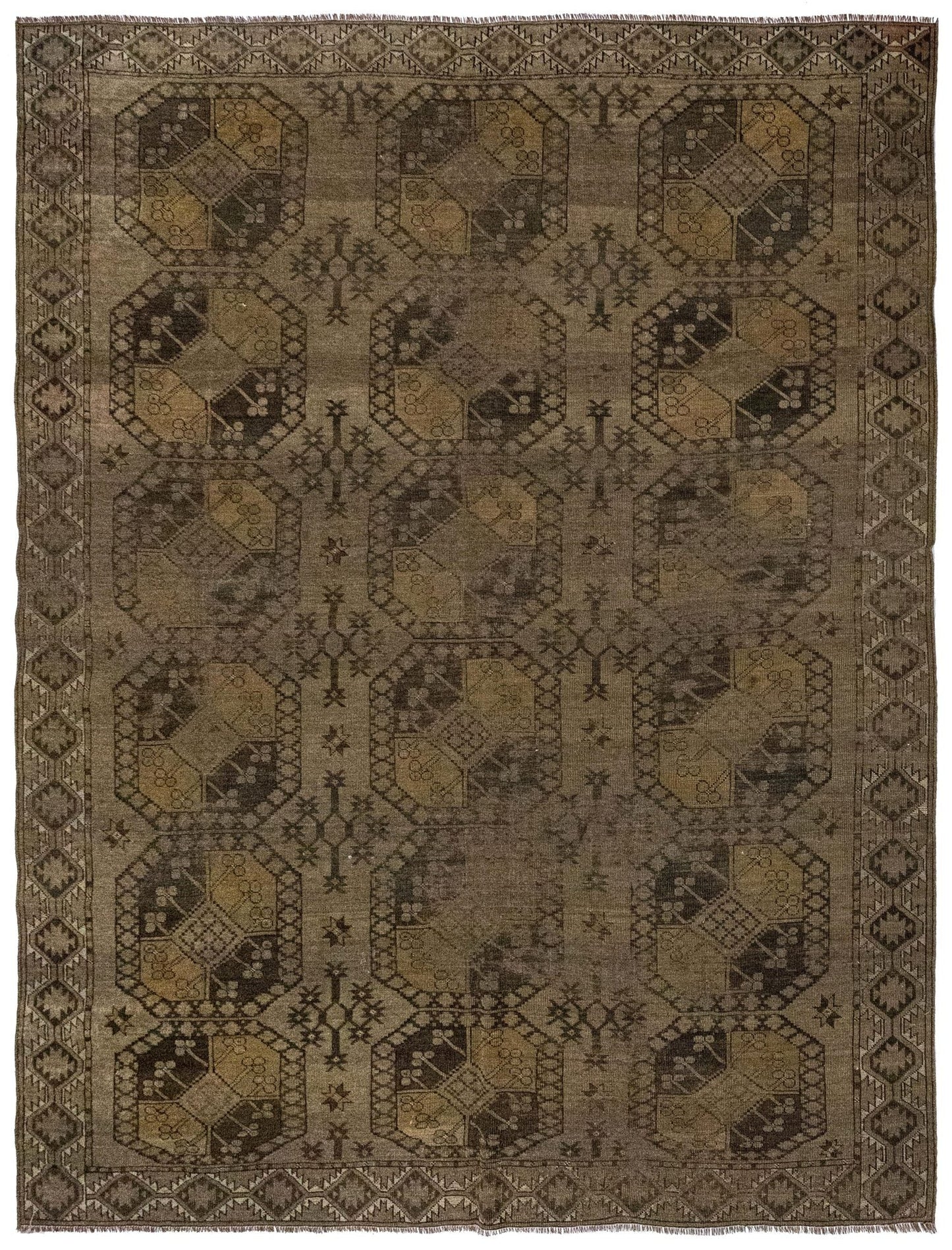 Vintage Ersari Handwoven Tribal Rug