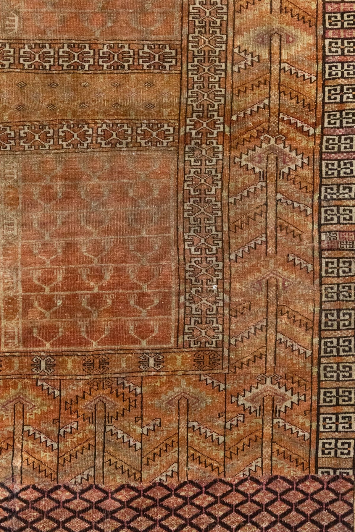 Vintage Ersari Handwoven Tribal Rug, J86259