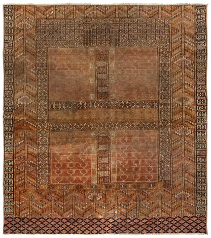 Vintage Ersari Handwoven Tribal Rug
