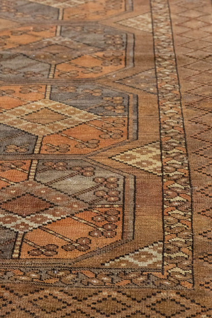 Vintage Ersari Handwoven Tribal Rug, J86263