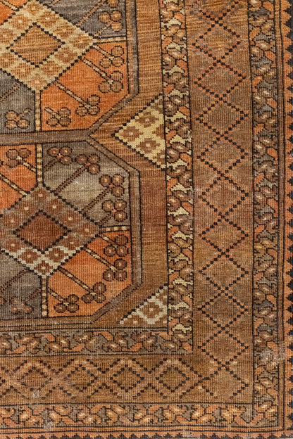 Vintage Ersari Handwoven Tribal Rug, J86263