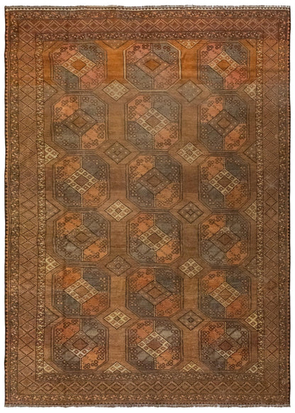 Vintage Ersari Handwoven Tribal Rug