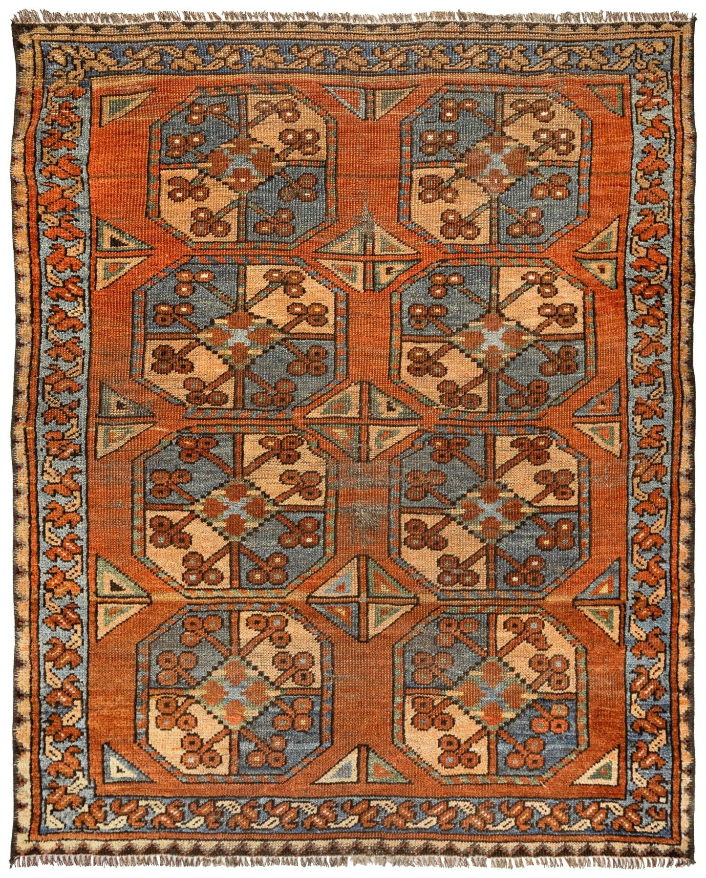 Vintage Ersari Handwoven Tribal Rug