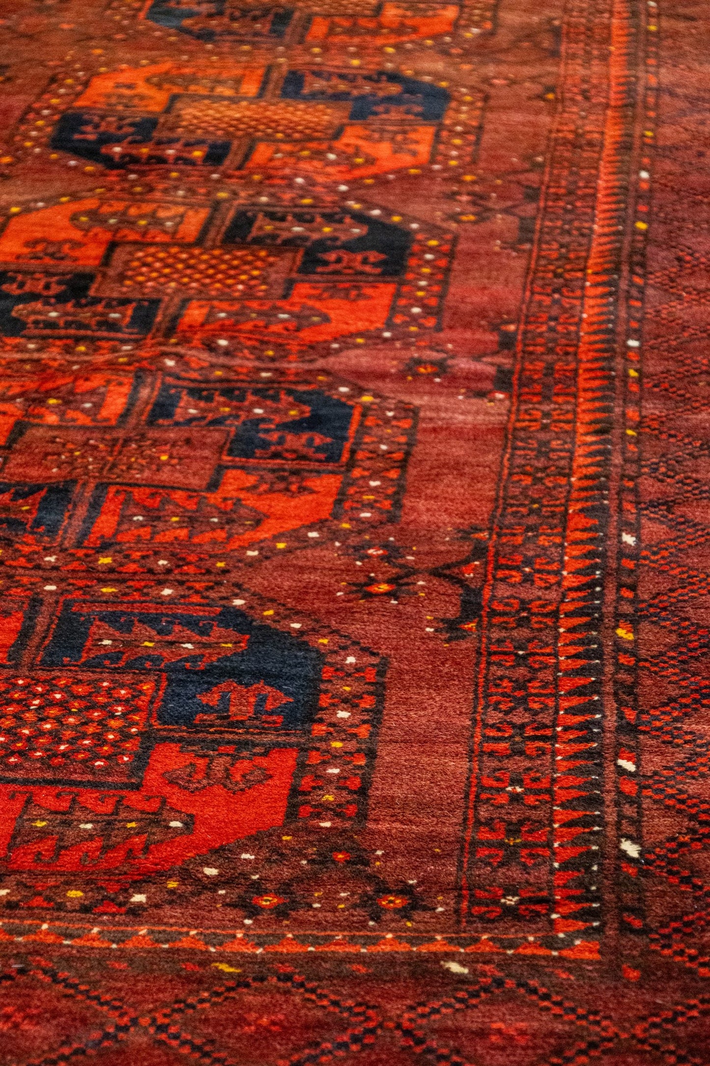 Antique Ersari Handwoven Tribal Rug, J87289