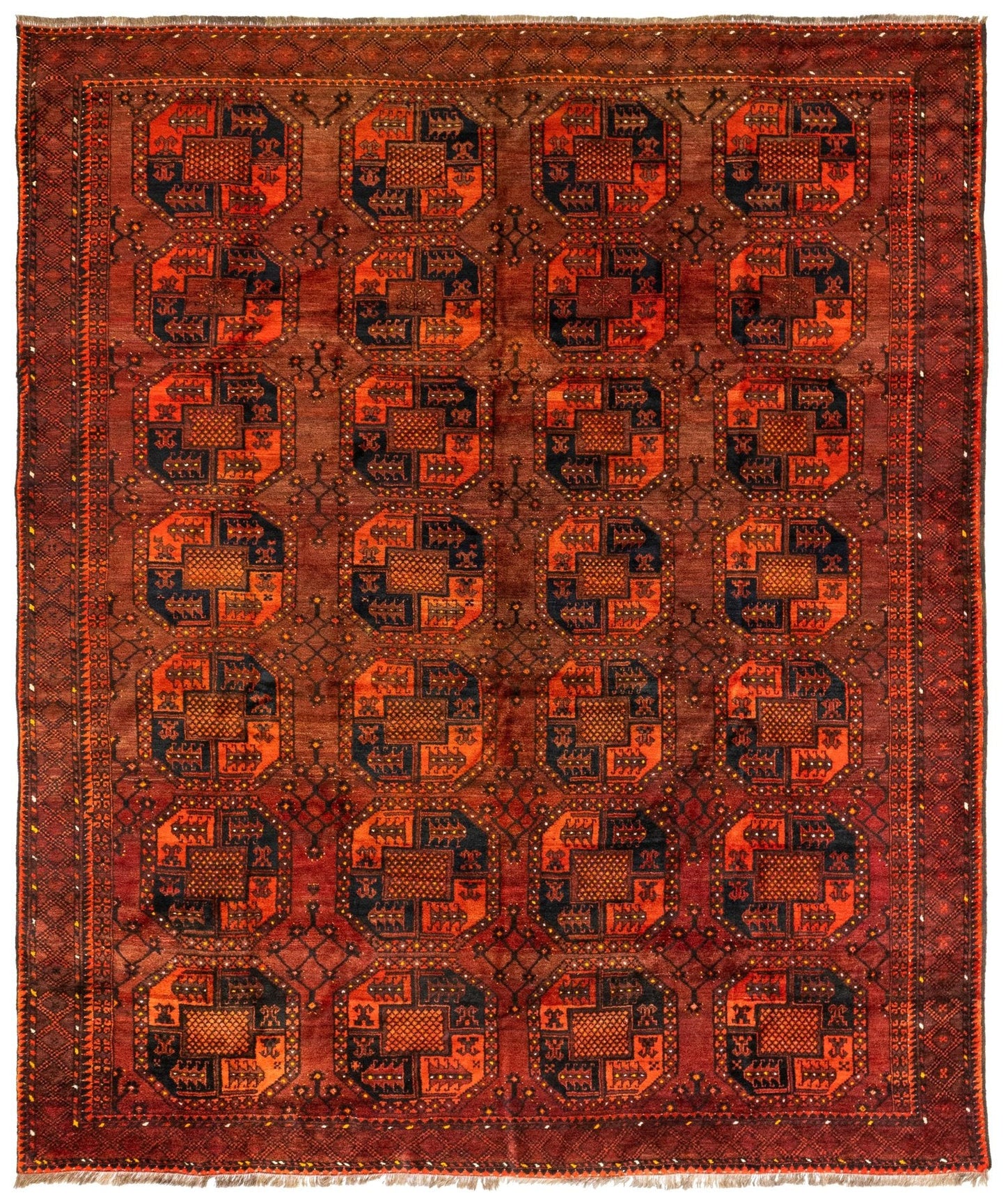 Antique Ersari Handwoven Tribal Rug