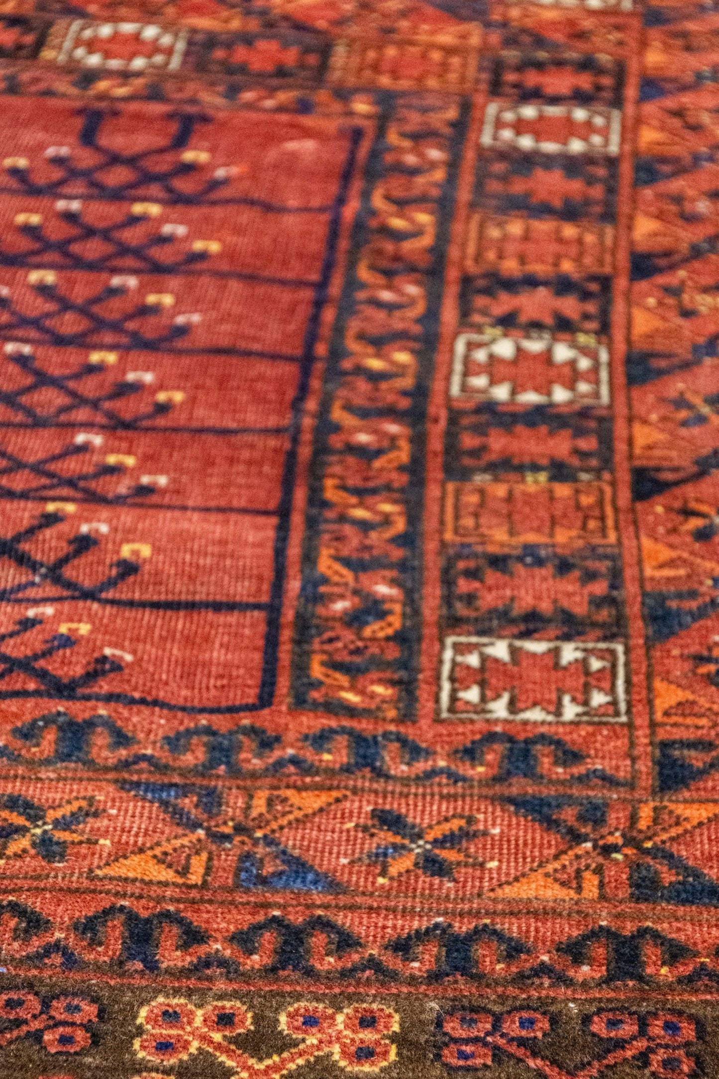 Antique Ersari Handwoven Tribal Rug, J87310