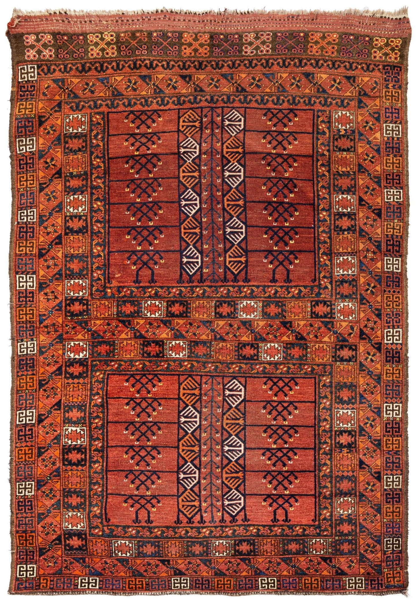 Antique Ersari Handwoven Tribal Rug