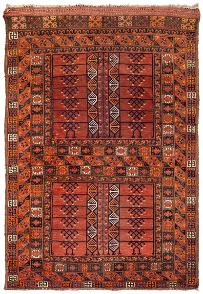 Antique Ersari Handwoven Tribal Rug