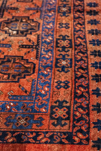 Vintage Ersari Handwoven Tribal Rug, J87324