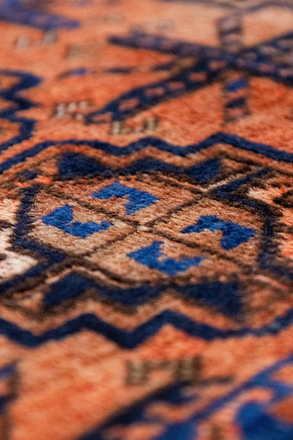Vintage Ersari Handwoven Tribal Rug, J87324