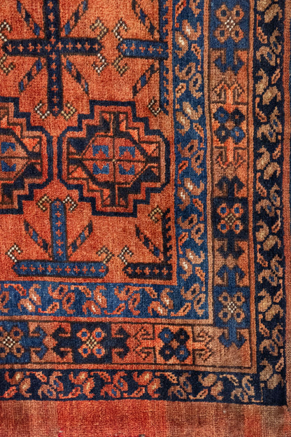 Vintage Ersari Handwoven Tribal Rug, J87324