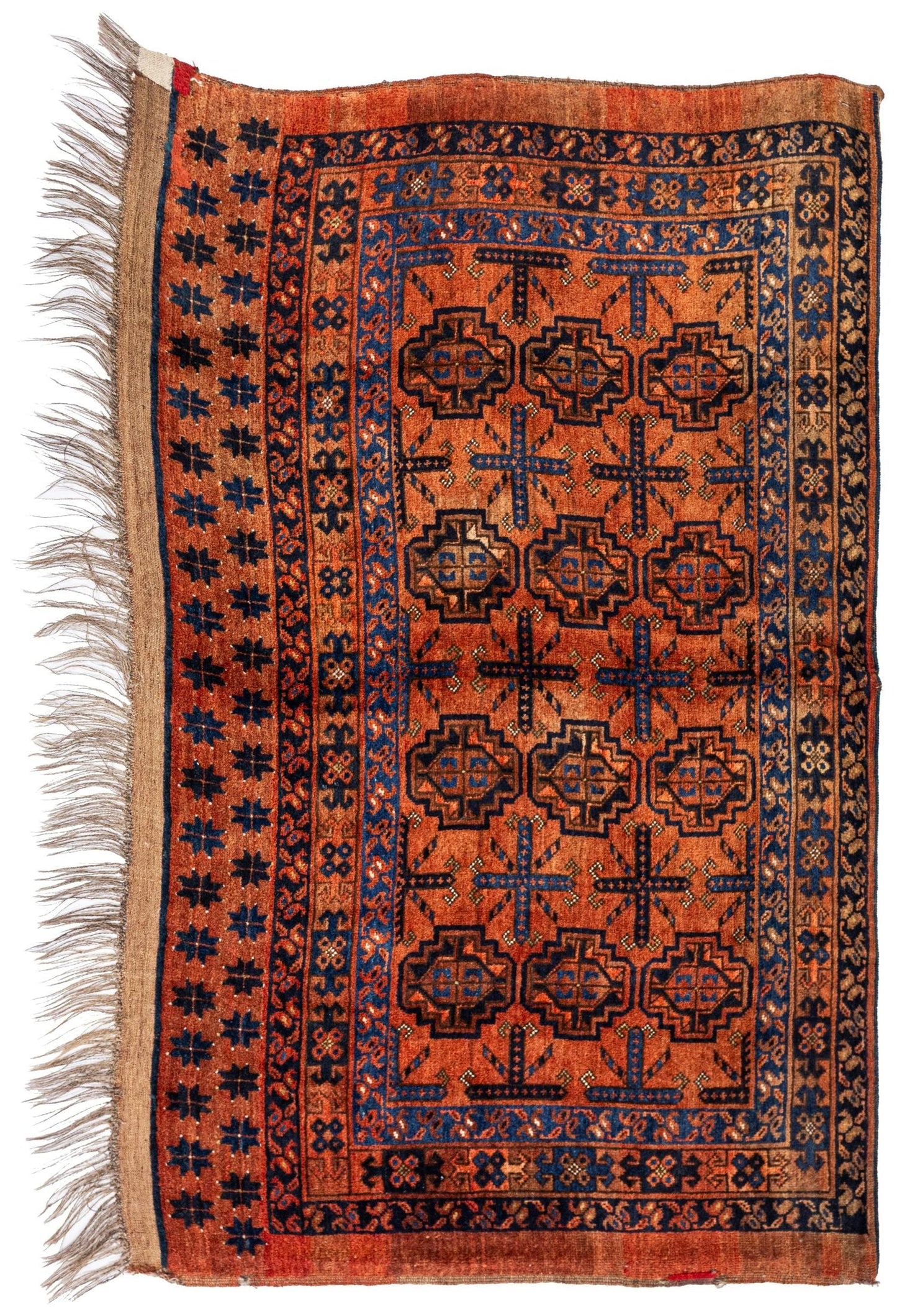 Vintage Ersari Handwoven Tribal Rug