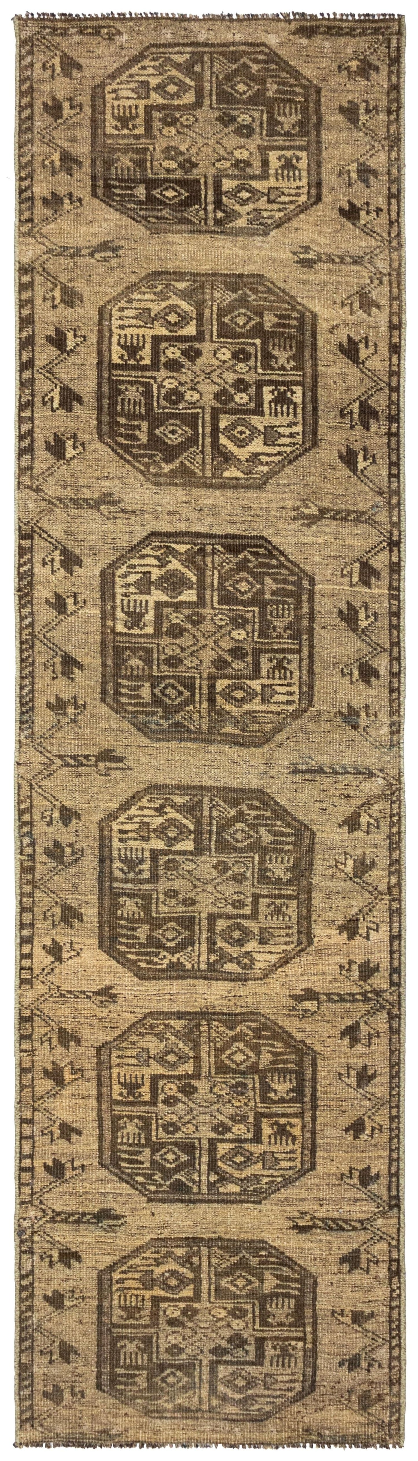Vintage Ersari Handwoven Tribal Rug
