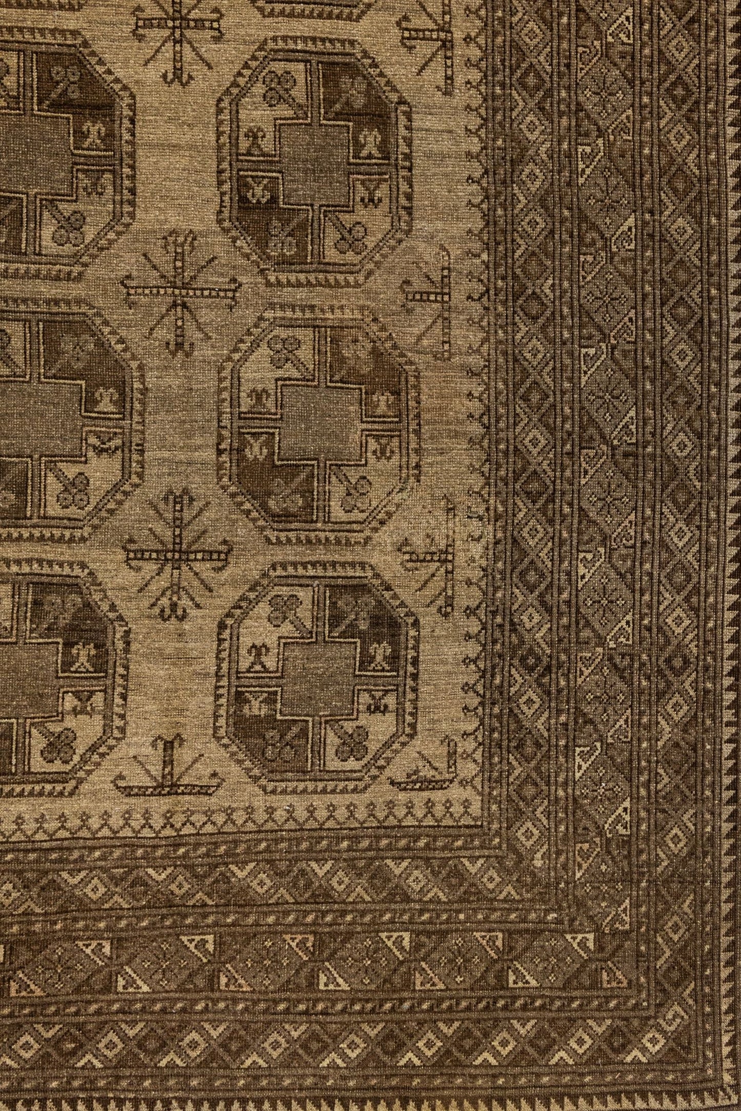 Vintage Ersari Handwoven Tribal Rug, J88034