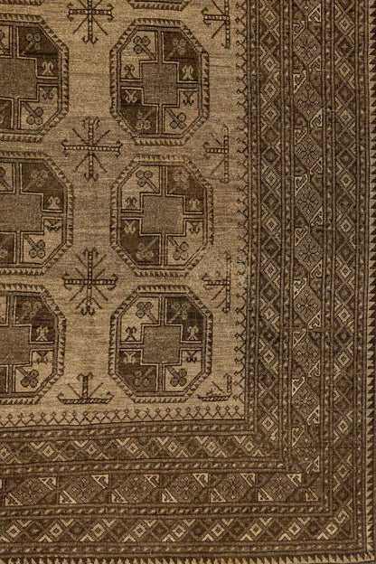 Vintage Ersari Handwoven Tribal Rug, J88034