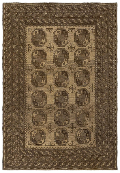 Vintage Ersari Handwoven Tribal Rug