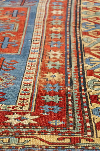 Vintage Fachralo Kazak Handwoven Tribal Rug, J87183