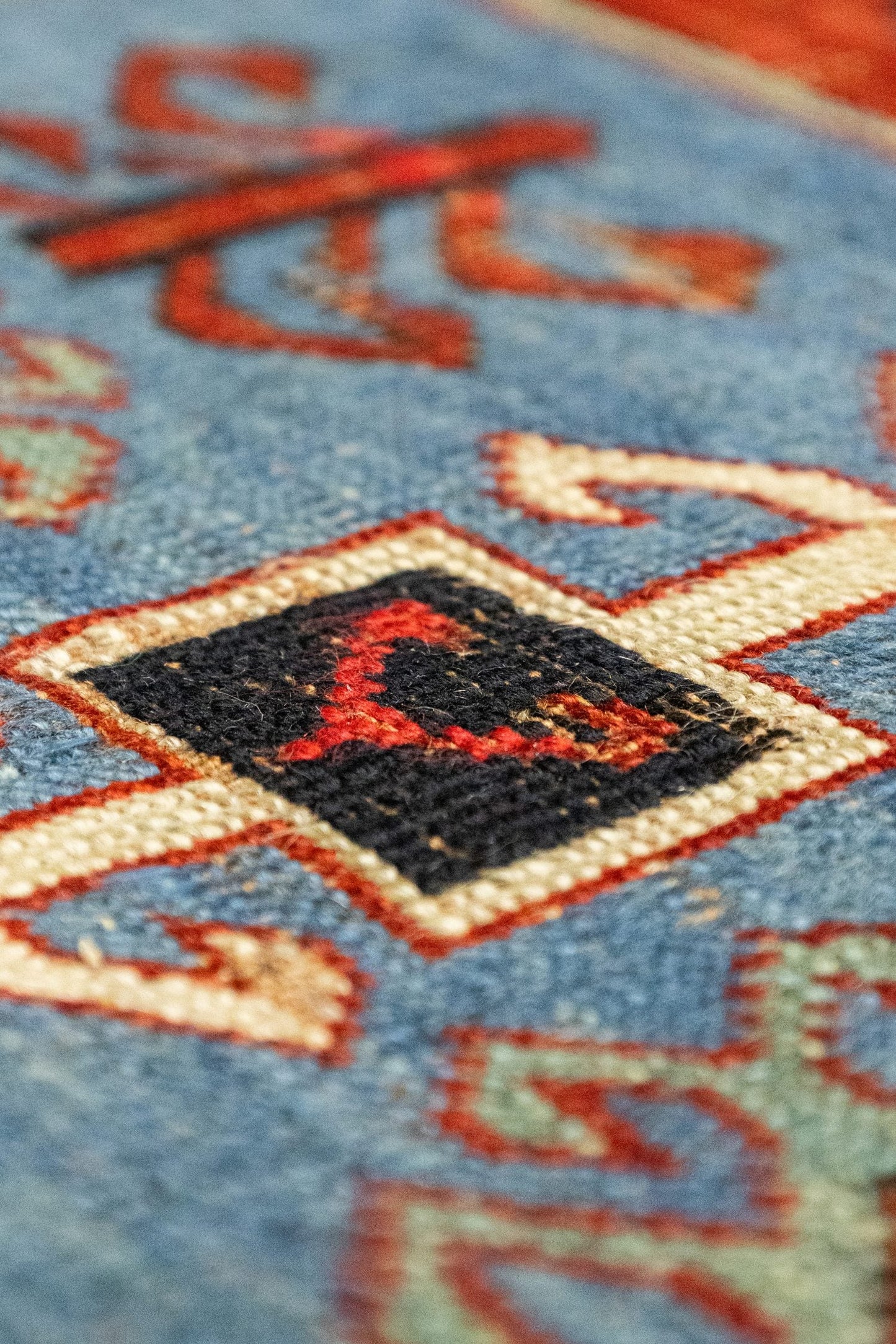 Vintage Fachralo Kazak Handwoven Tribal Rug, J87183