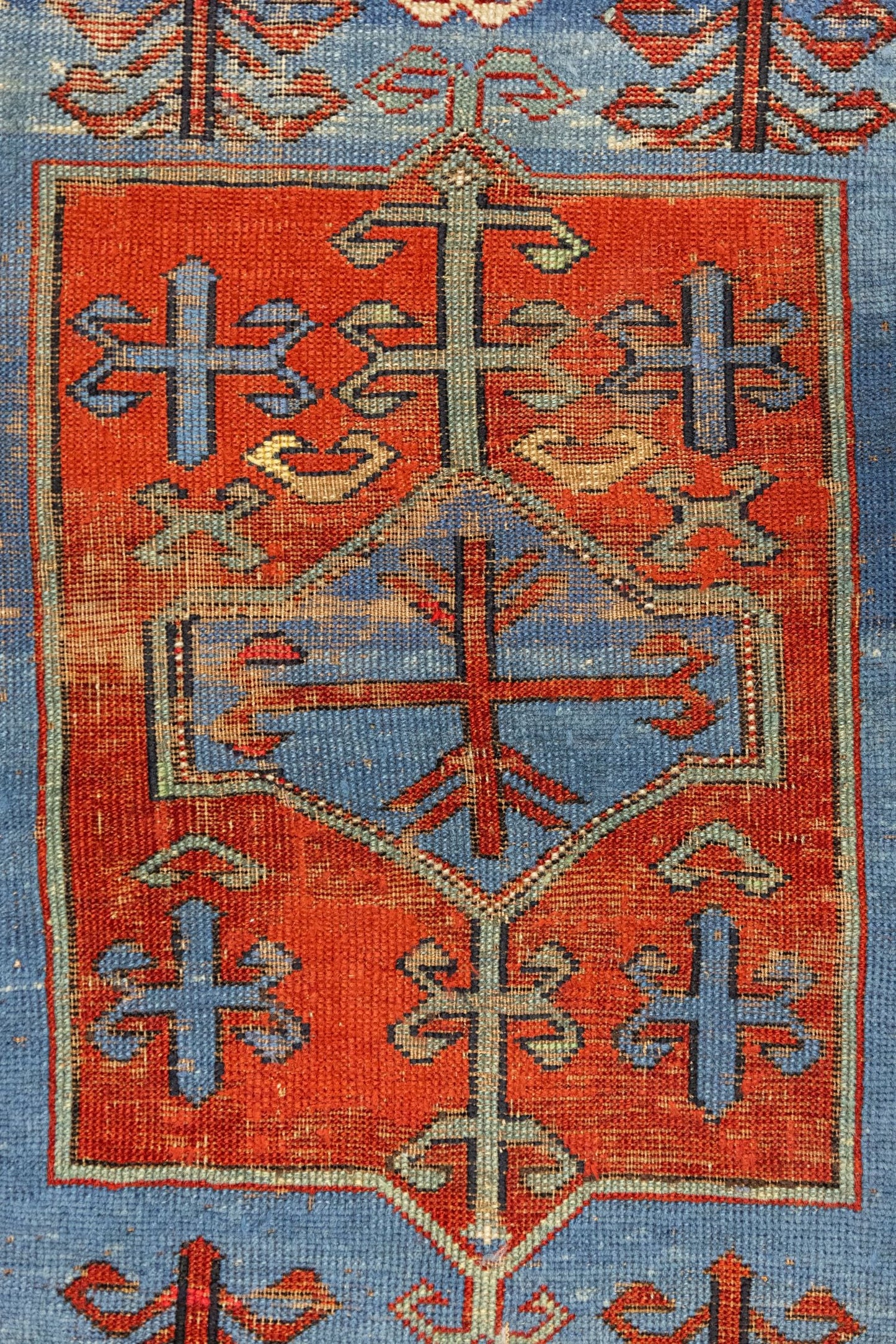 Vintage Fachralo Kazak Handwoven Tribal Rug, J87183