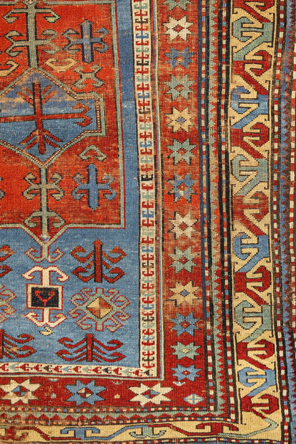 Vintage Fachralo Kazak Handwoven Tribal Rug, J87183