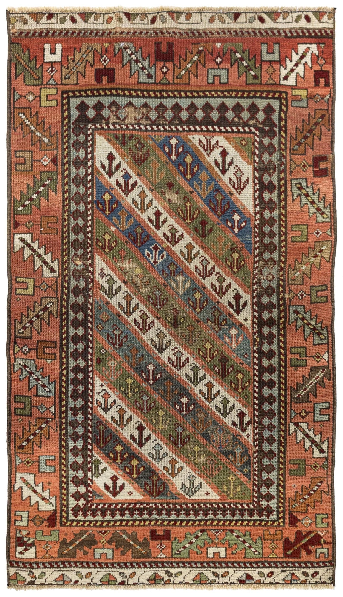 Vintage Gendje Handwoven Tribal Rug