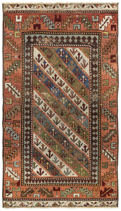 Vintage Gendje Handwoven Tribal Rug