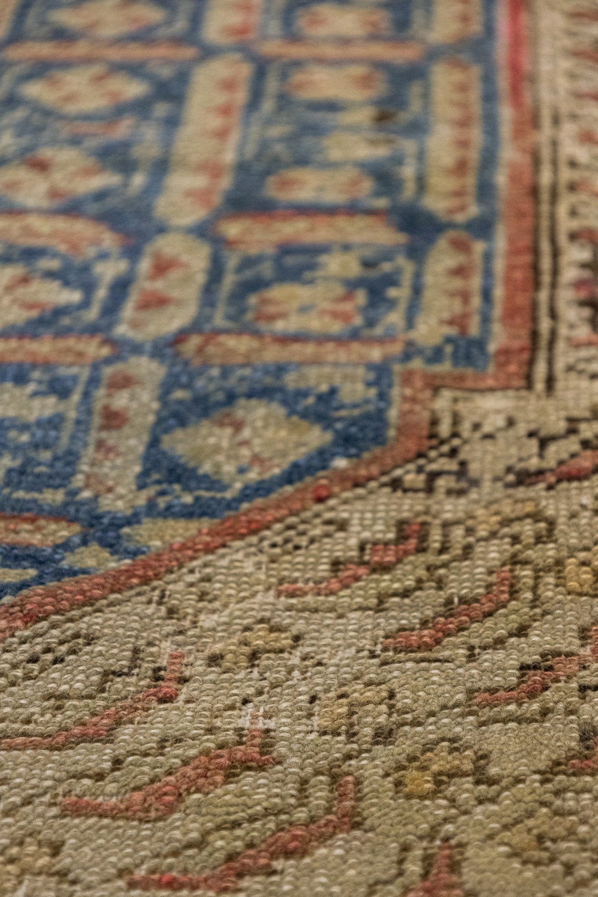 Vintage Ghiordes Handwoven Tribal Rug, J86440