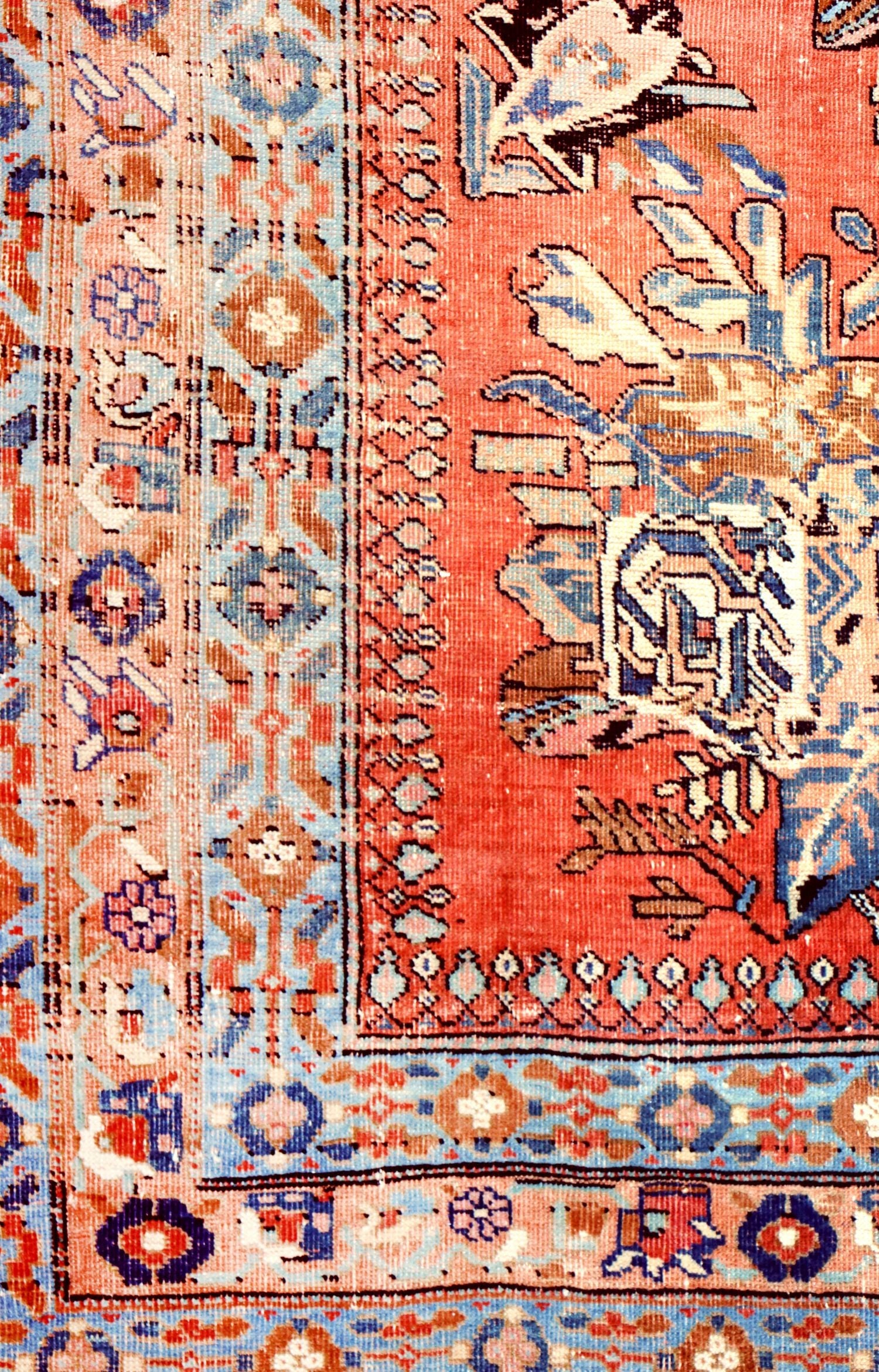 Vintage Gol Farang Afshar Handwoven Tribal Rug, J68366