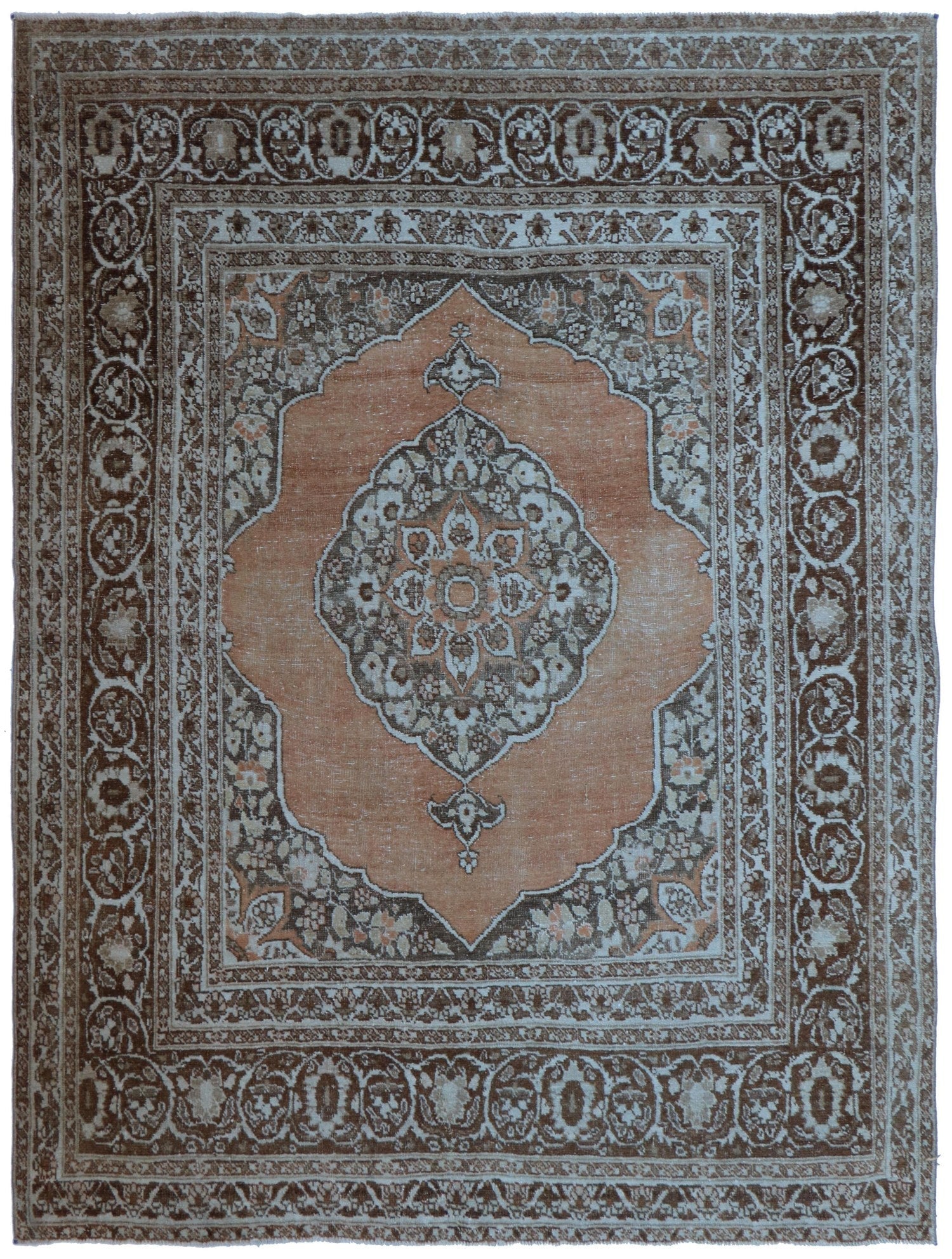 Vintage Haji Jalili Tabriz Handwoven Tribal Rug