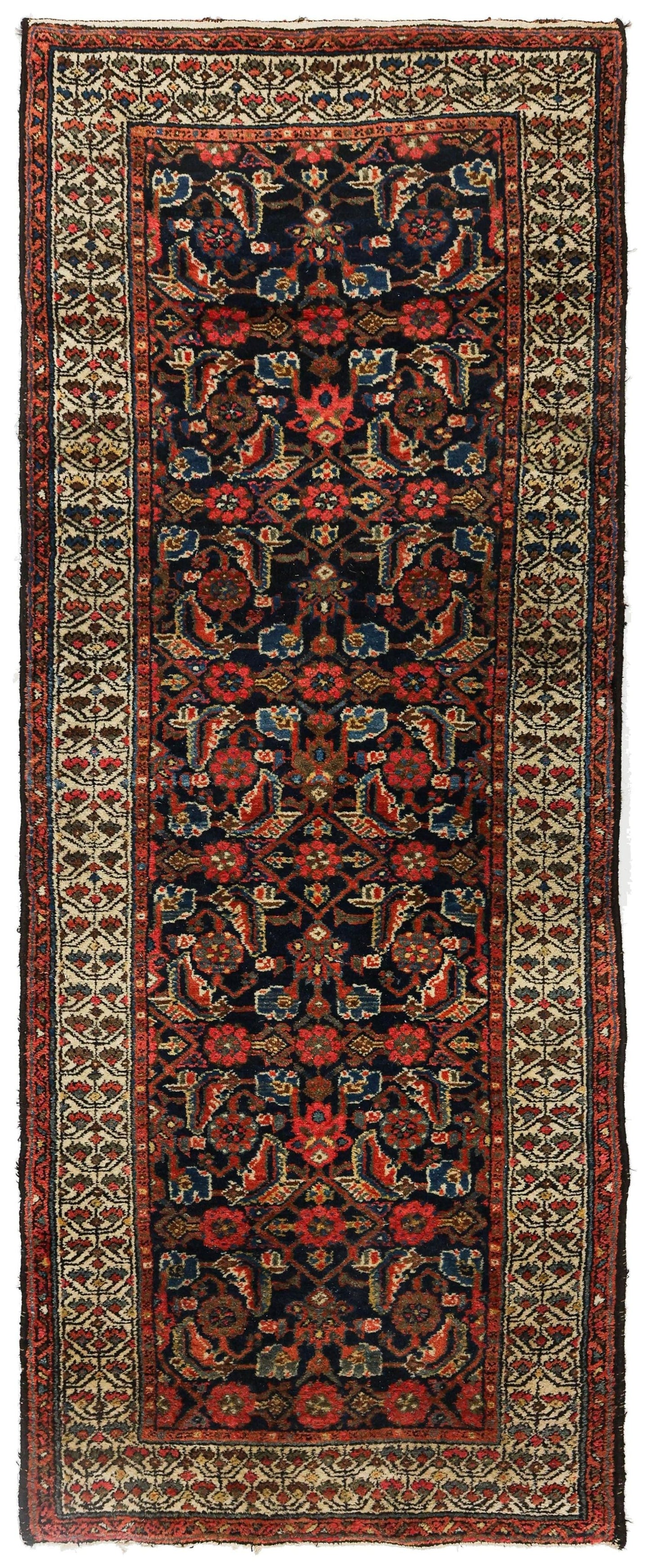 Antique Hamadan Handwoven Tribal Rug