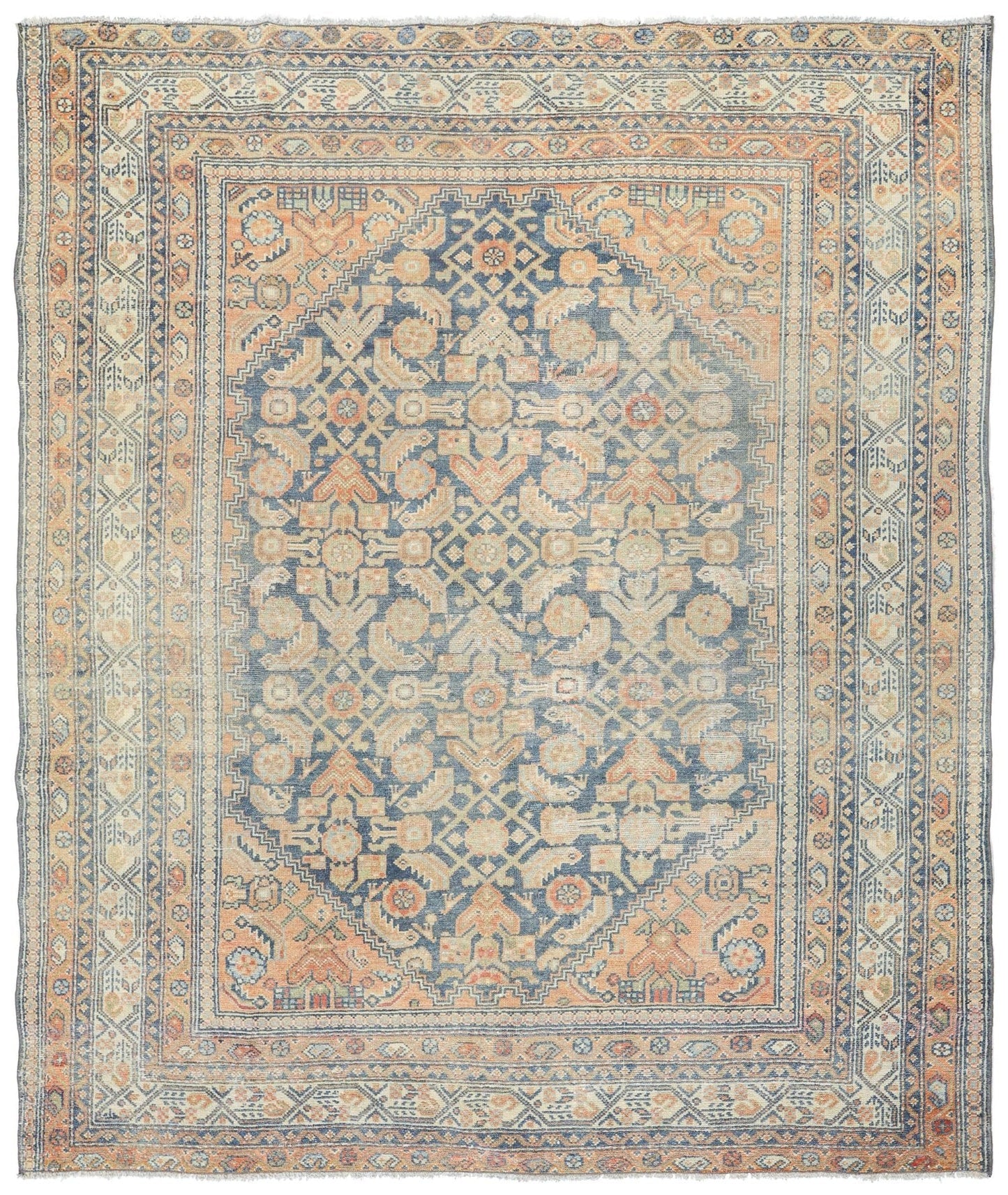 Vintage Hamadan Handwoven Tribal Rug