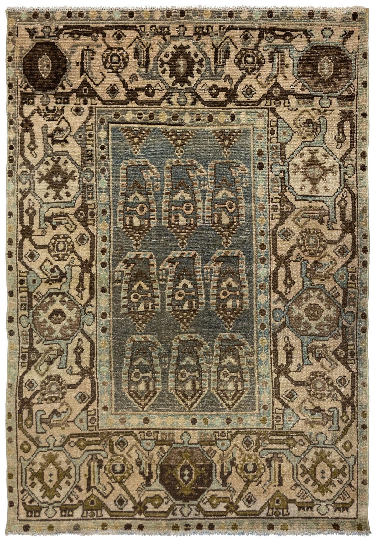 Vintage Hamadan Handwoven Tribal Rug