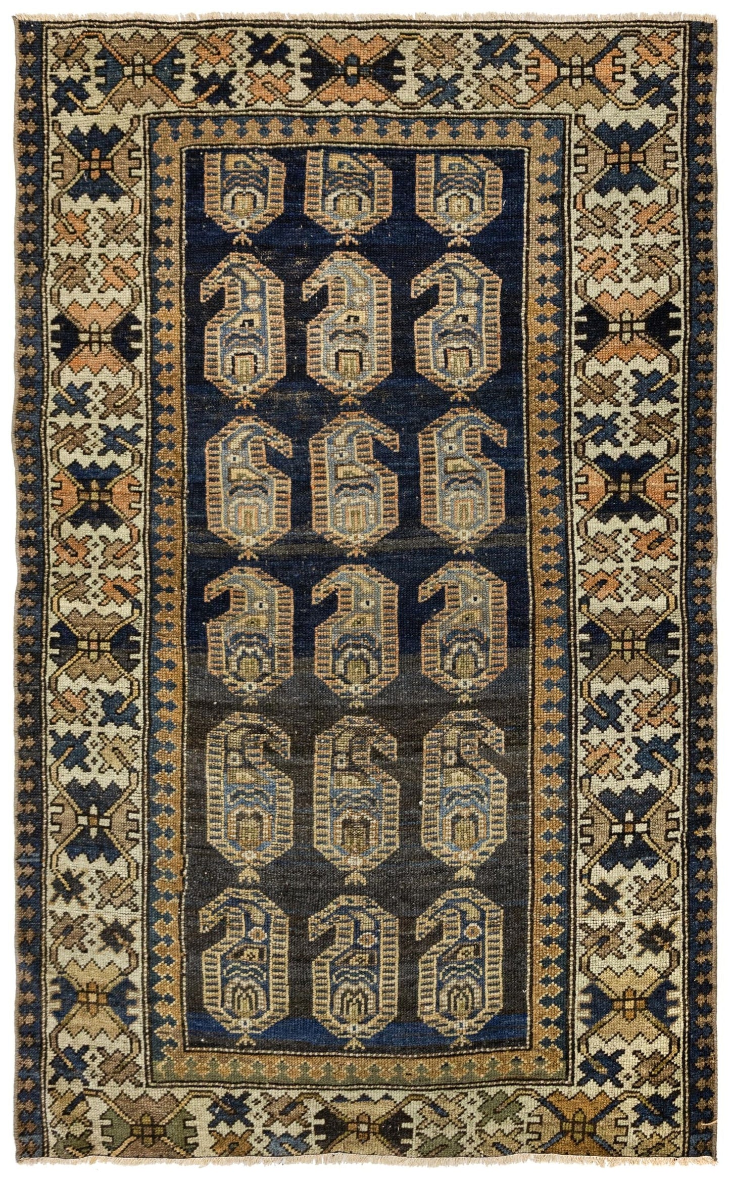 Vintage Hamadan Handwoven Tribal Rug