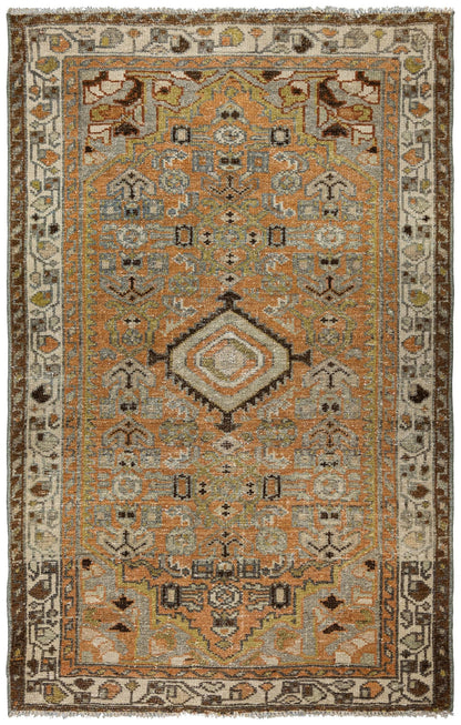 Vintage Hamadan Handwoven Tribal Rug