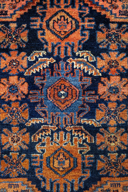 Antique Hamadan Handwoven Tribal Rug, J87317