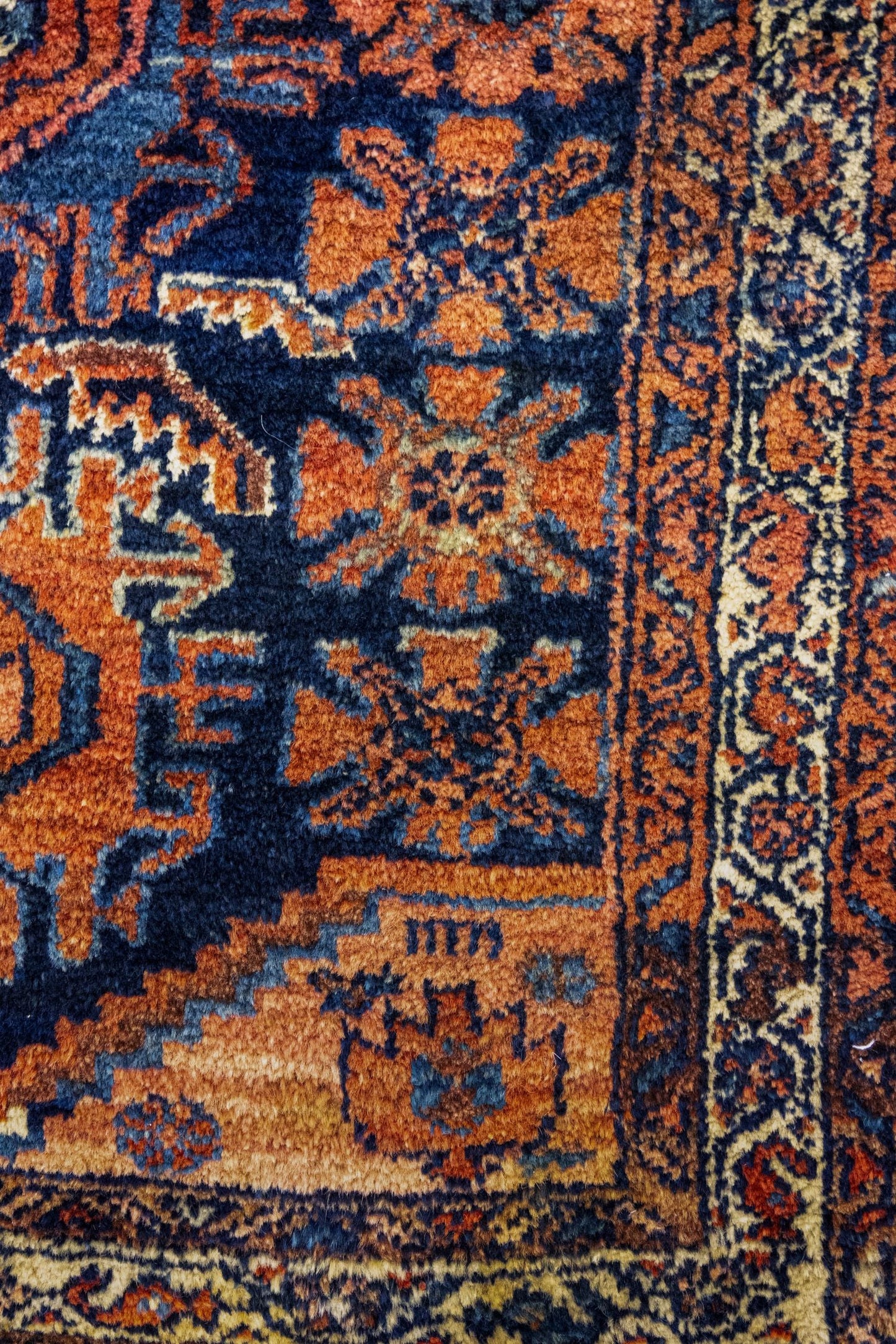 Antique Hamadan Handwoven Tribal Rug, J87317