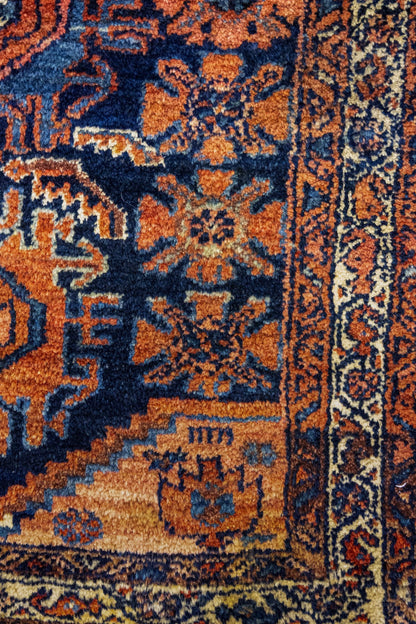 Antique Hamadan Handwoven Tribal Rug, J87317