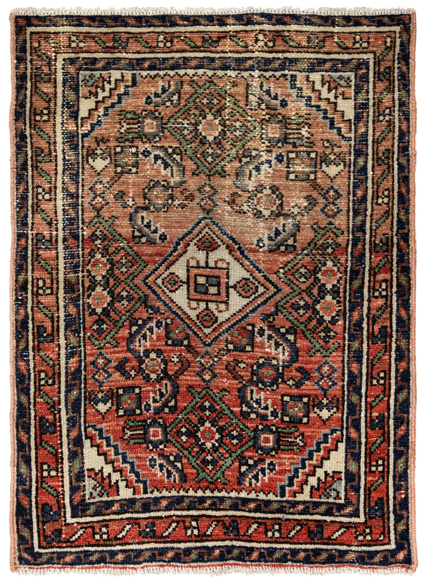 Vintage Hamadan Handwoven Tribal Rug