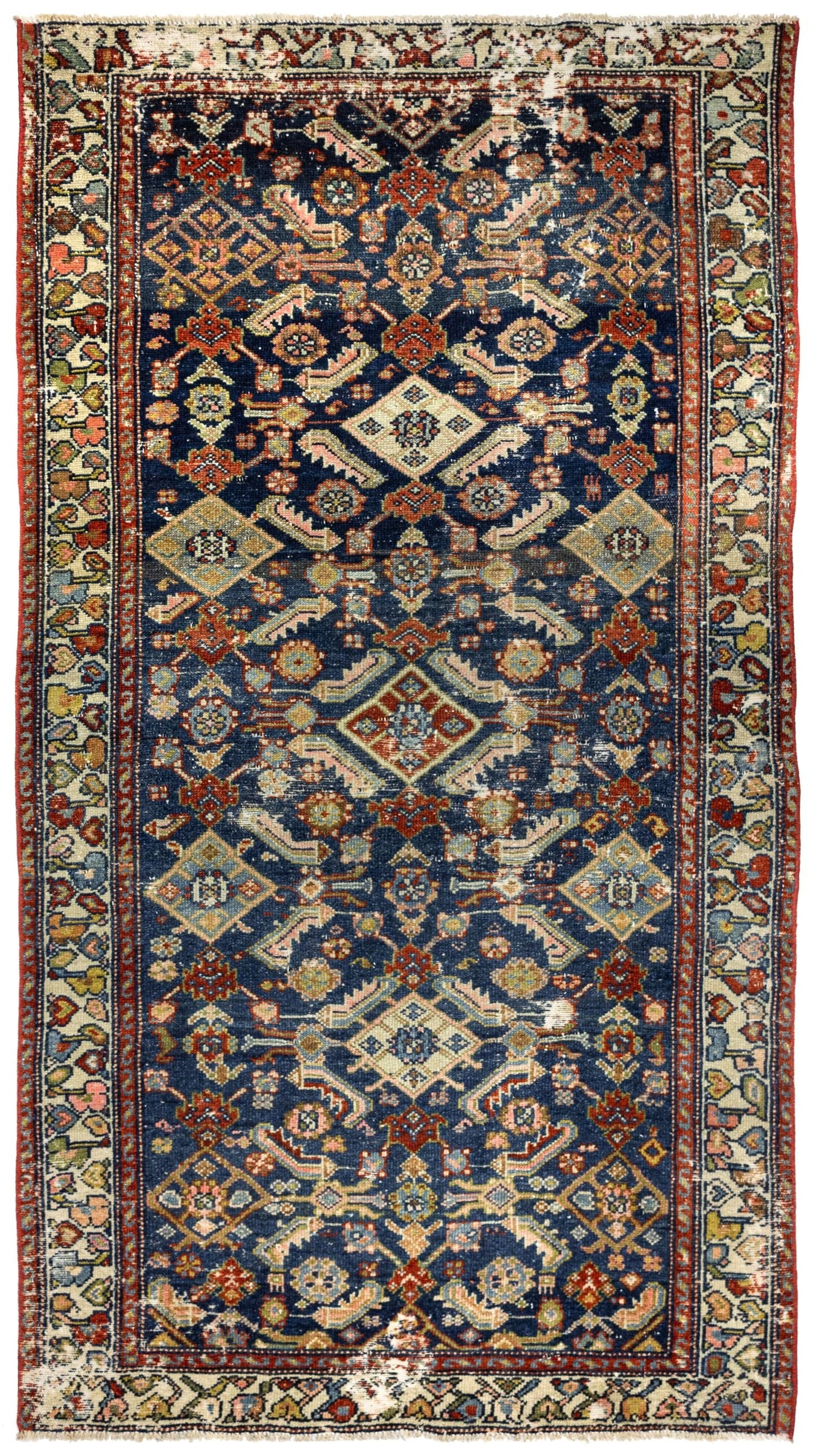 Vintage Hamadan Handwoven Tribal Rug