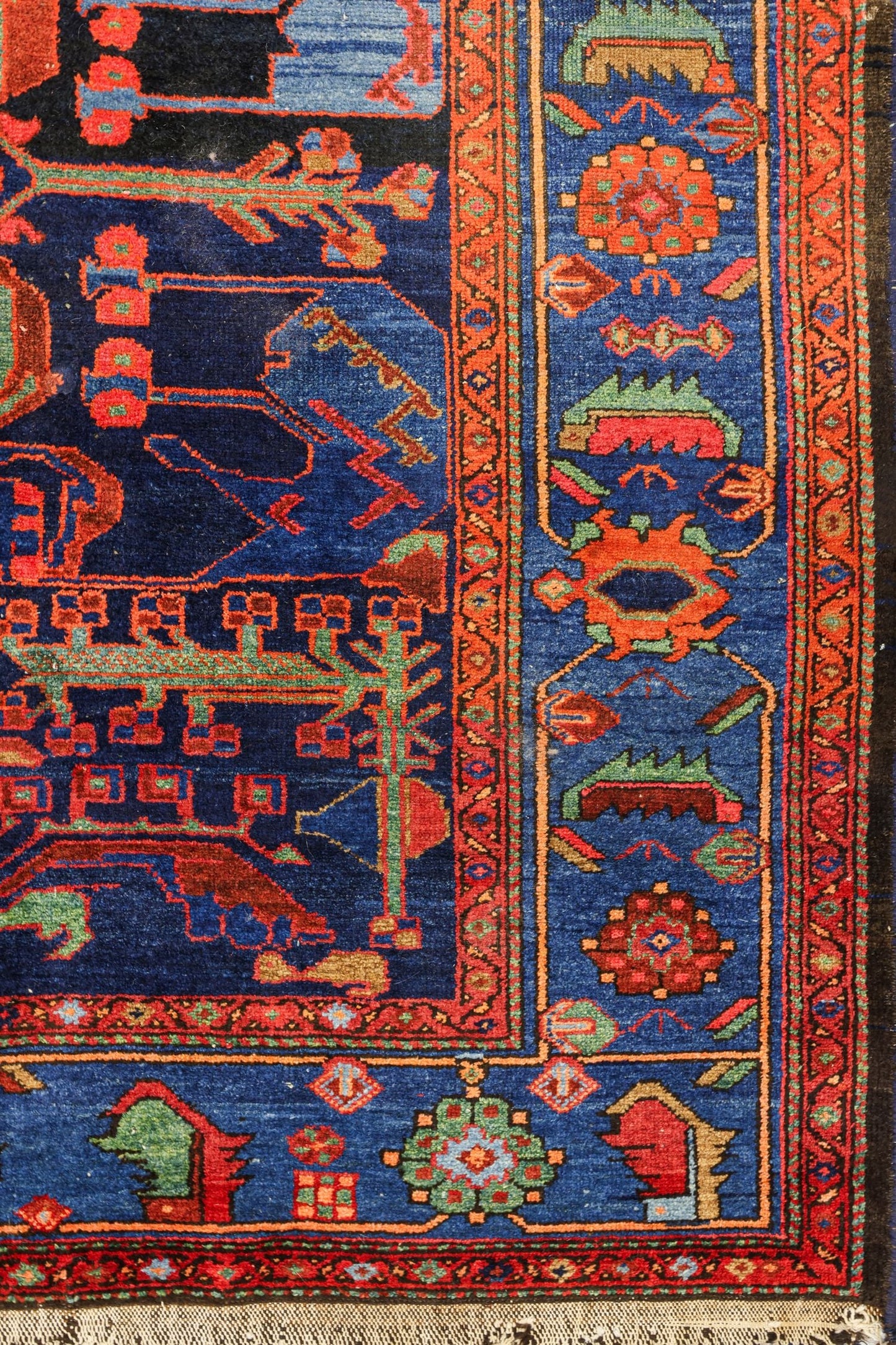 Antique Hamadan Handwoven Tribal Rug, JF8794