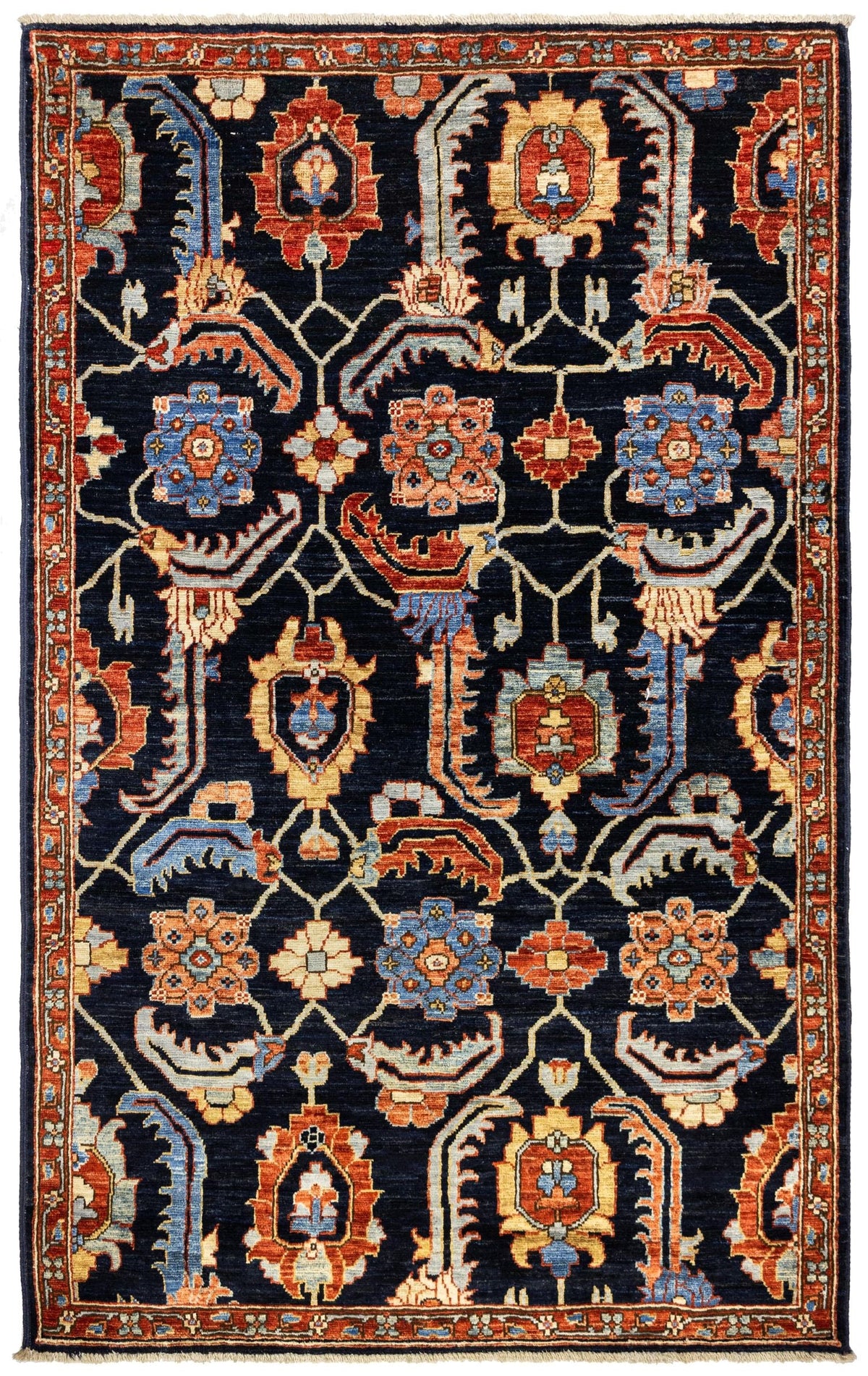 Herati Handwoven Tribal Rug